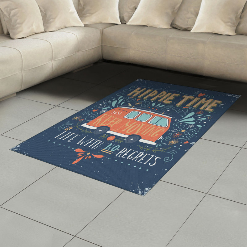 Tapis décoratif Hippie, Rectangle 4 pi x 5 pi 8 po