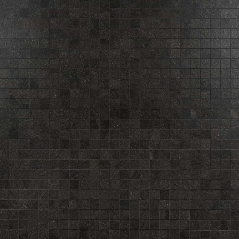 Acadia 12x12 Matte Porcelain Mosaic Tile, Charcoal Black