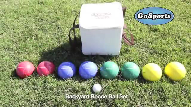 GoSports Multicolor Resin Bocce Ball Set with Carrying Case