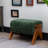 Solid Wood Chenille Upholstered Ottoman-1789589834
