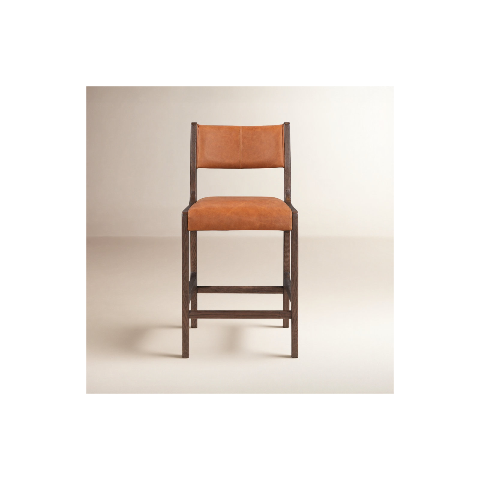 Bruna Leather Stool, Counter Stool (26" Seat Height)