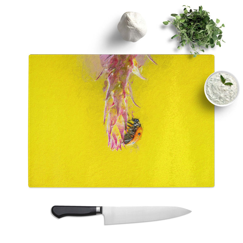 Glass Ladybird Chopping Board, 39 cm W x 28.5 cm L