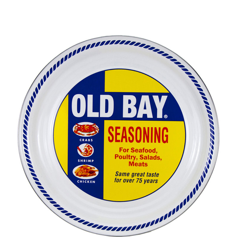 Golden Rabbit Enamelware Old Bay Serving Trays, Medium 15.5" Tray