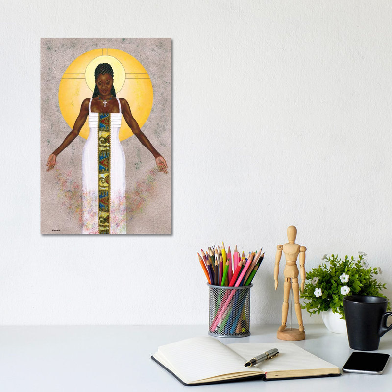 Her Peace by Alonzo Saunders - Wrapped Canvas Painting, 20.32 cm H x 30.48 cm W