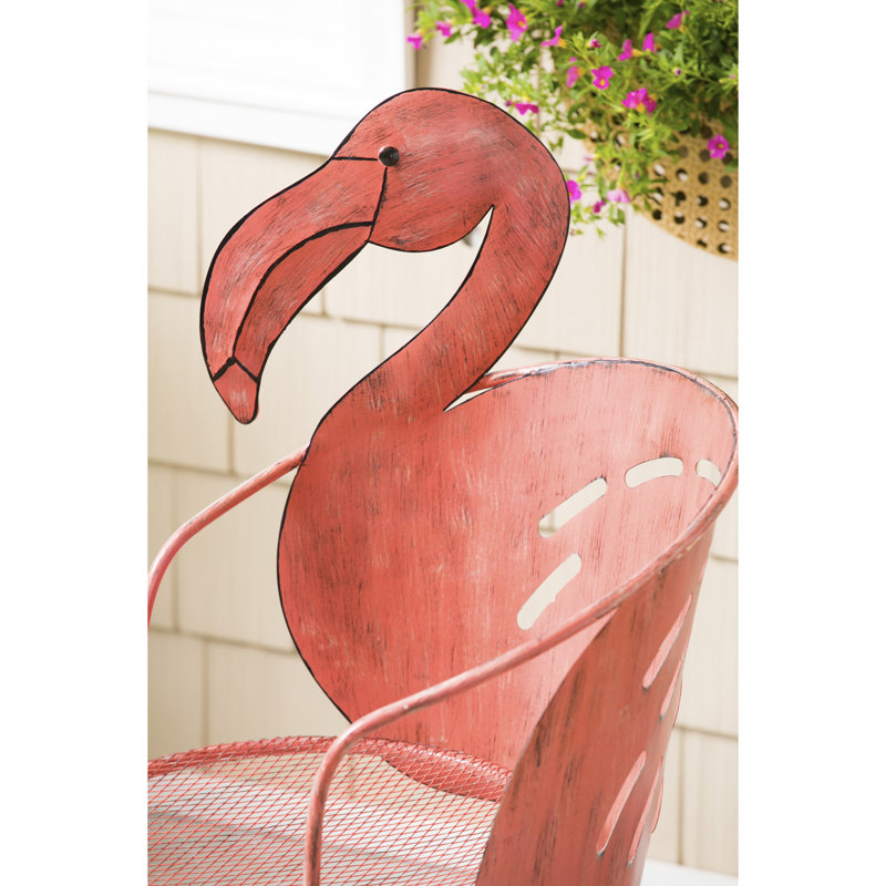 Table bistro en fer avec chaise Flamingo