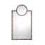 Keystone Rectangle Leather Framed Wall Mirror-750542725