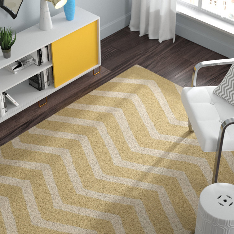 Sanyla Hand Tufted Wool Chevron Rug