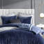 Literie en fausse fourrure Channel Bunny, bleu marine/indigo-1000712492