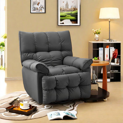Tayce Faux Leather Swivel Recliner