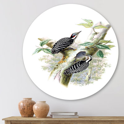 Oiseaux rétro dans la nature, art mural traditionnel