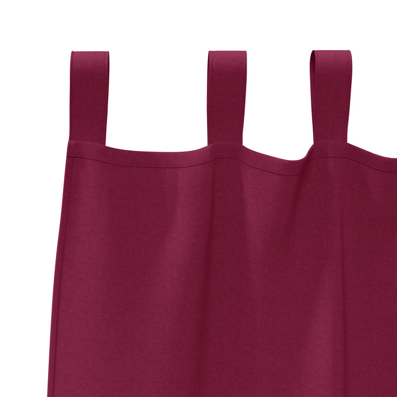 Curtains With Curtains 2 Pcs Polyester, Wine Red, 140cm Width x 225cm Drop