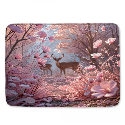 Tapis de bain rose