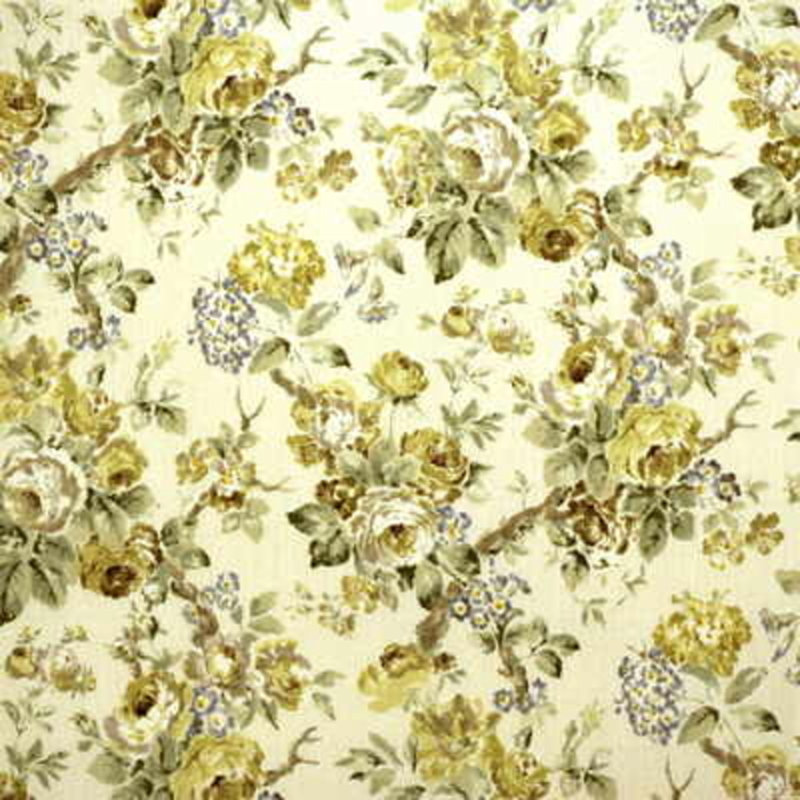 Garden Roses Fabric, Lime/Leaf