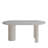 71'' Modern Oval Dining Table for 6-8 People, White Kitchen Table with Sintered Stone Tabletop, Wood Legs, Dining Room Table for Home Living Room (Table Only)-434211688