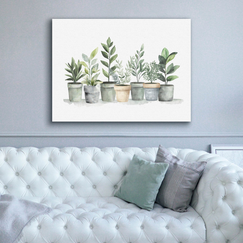 «Garden In Pots» par Svetlana Aleynikova, art mural sur toile, H 40 po x l 54 po