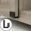 U-Shape Adjustable Wall-Mounted Door Bottom Metal Steel Floor Guide