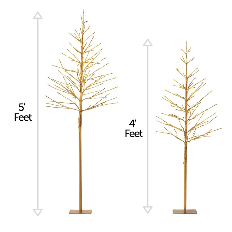 2 Piece Tree Lighted Display Set