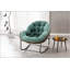 Fauteuil à bascule surdimensionné en osier avec coussin épais pour la détente intérieure et extérieure-208987727