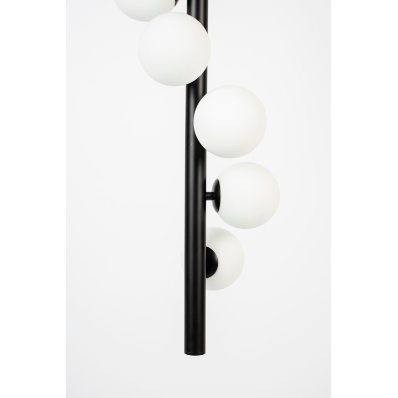 Luminaire suspendu unique à 6 lumières Monica, Blanc