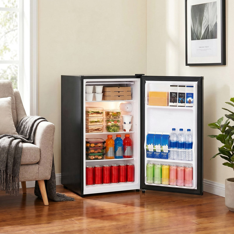 3.2 Cu.ft Mini Fridge with Freezer & LED Light