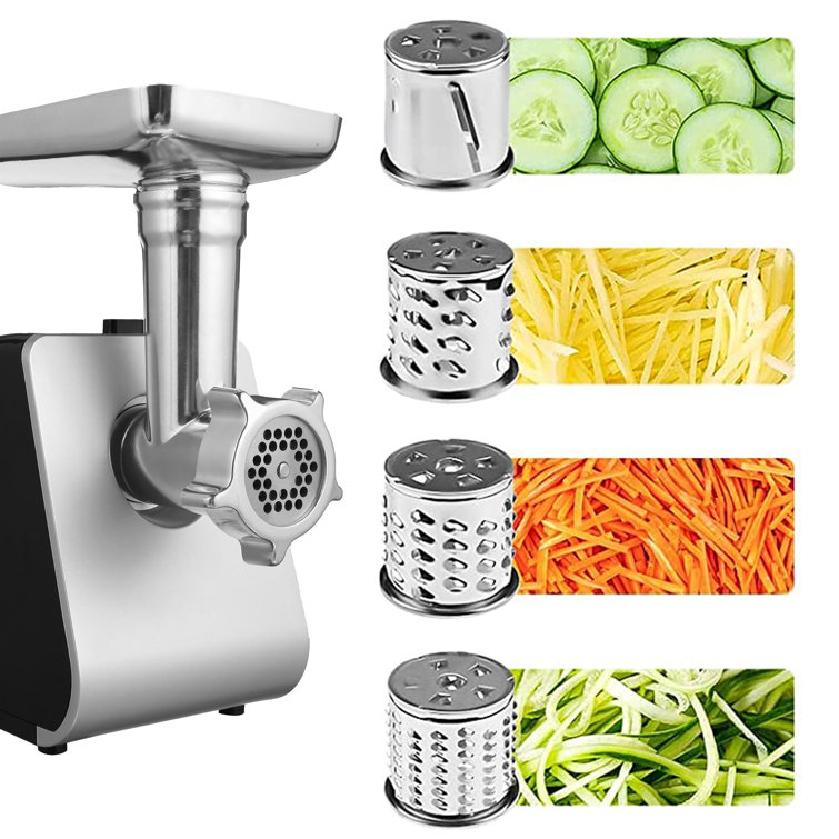 MegaChef White 1200 Watt 2-Speed Automatic Meat Grinder with Stainless Steel  Parts - ETL Safety Listed in the Meat Grinders department at