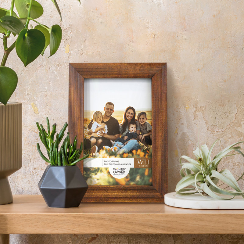 Cadre photo en bois Apolline, 6 po x 8 po, Noyer