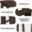 Oakgrove 3 - Step Wood Folding Step Stool-1973028344