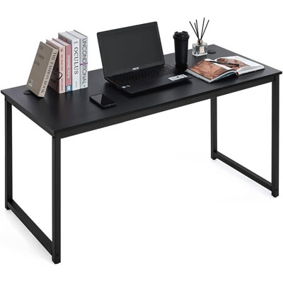 Black Modern Work Desk, Space-Saving Home Office Writing Desk, Multiple Options