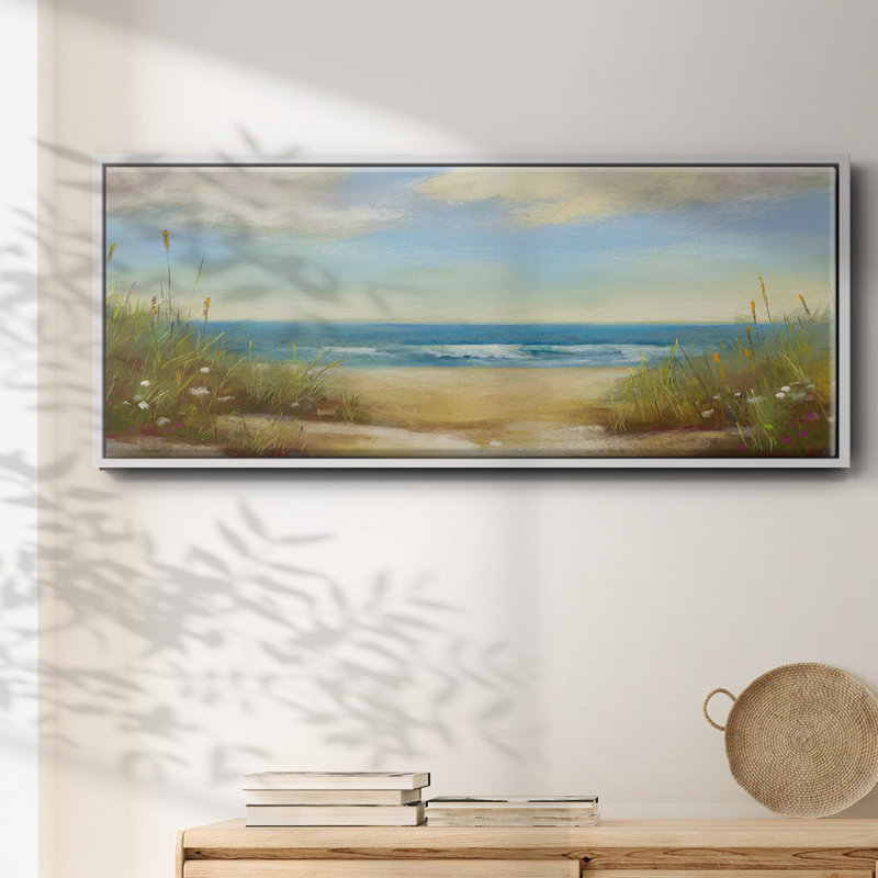 Serenity I- Framed Canvas, 12" H x 30" W