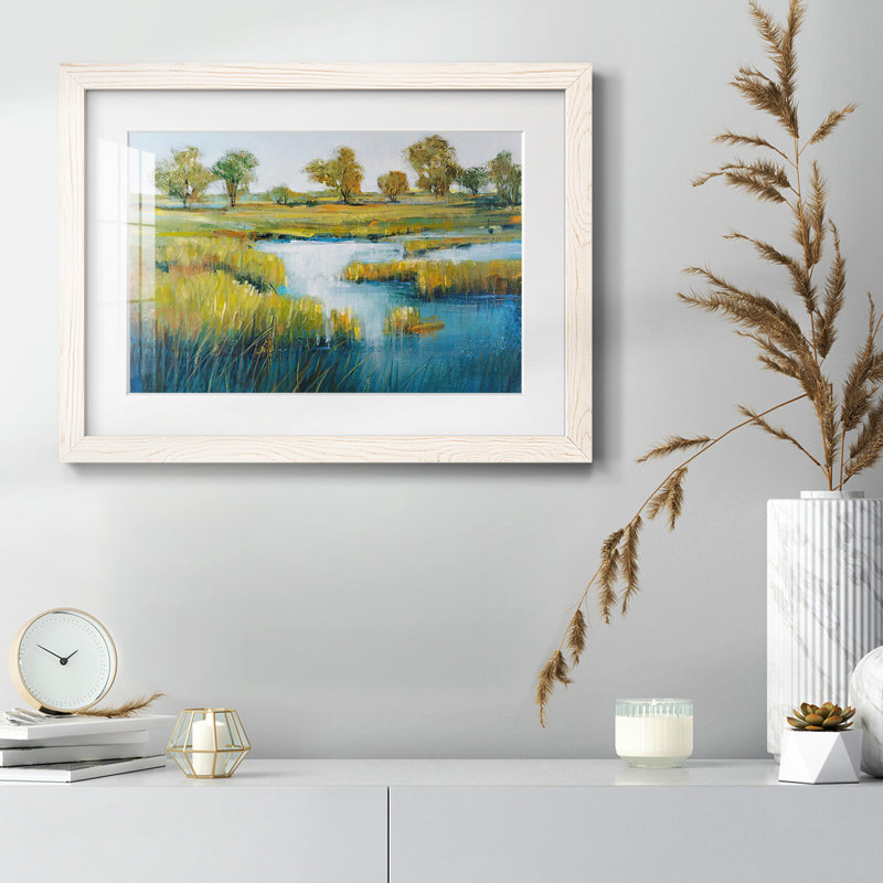 " Marshland View IV ", White, 28" H x 42" W x 1.5" D