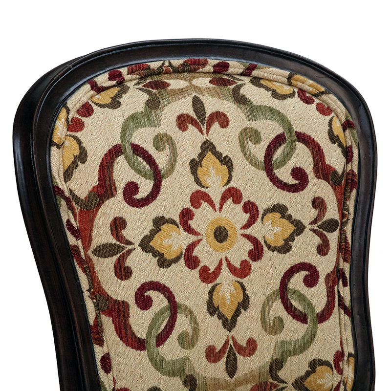 Leandro 21'' H Upholstered Side Chair, Tan Floral