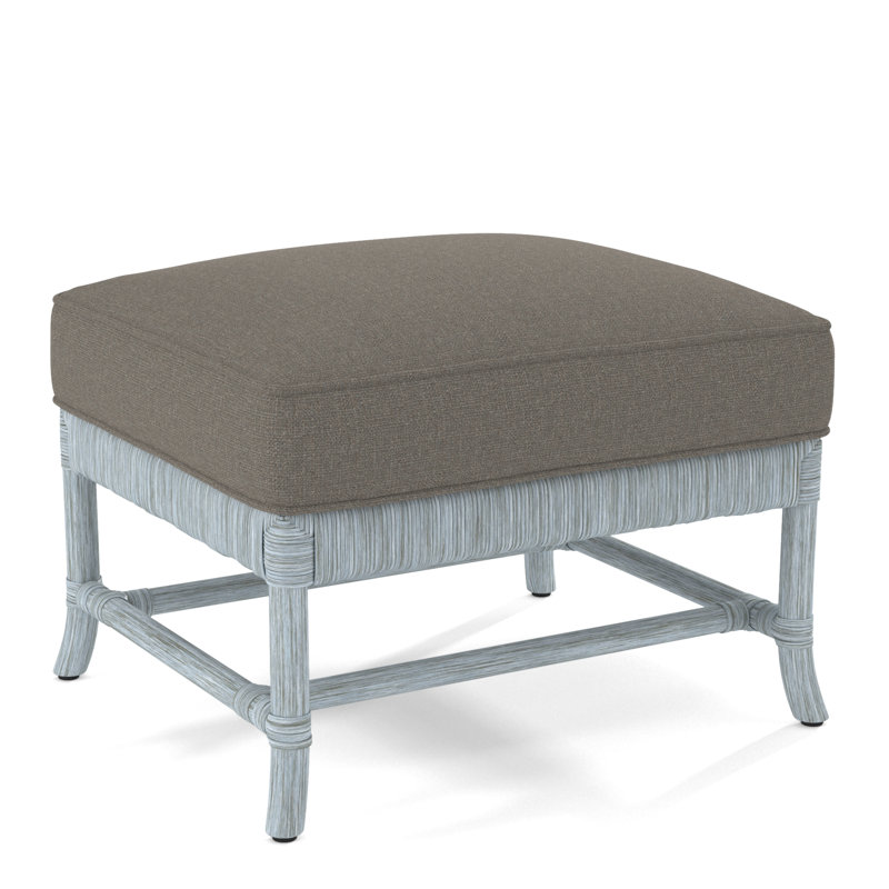 Lafayette Ottoman, Gray Sugar Performance; 0863-84, Sea Glass