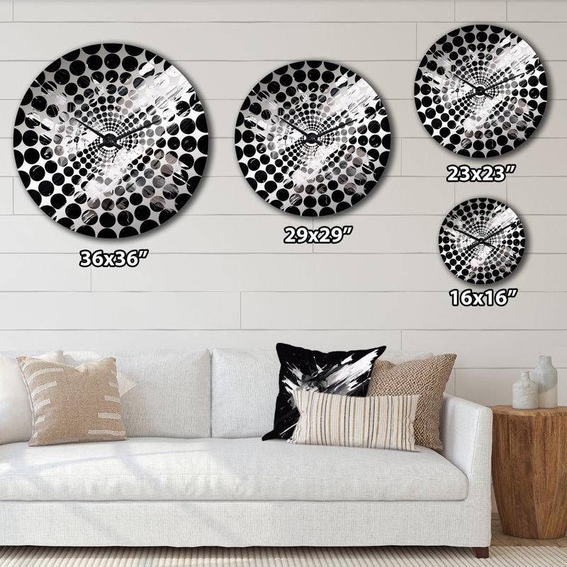Frothi - Horloge murale géométrique abstraite, Grand