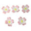 Ensemble de 5 paires de repose-baguettes en céramique Sakura à motifs de fleurs de cerisier roses avec baguettes en bois-133680821-133680822