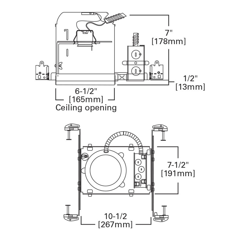 Boîtier encastré ic
