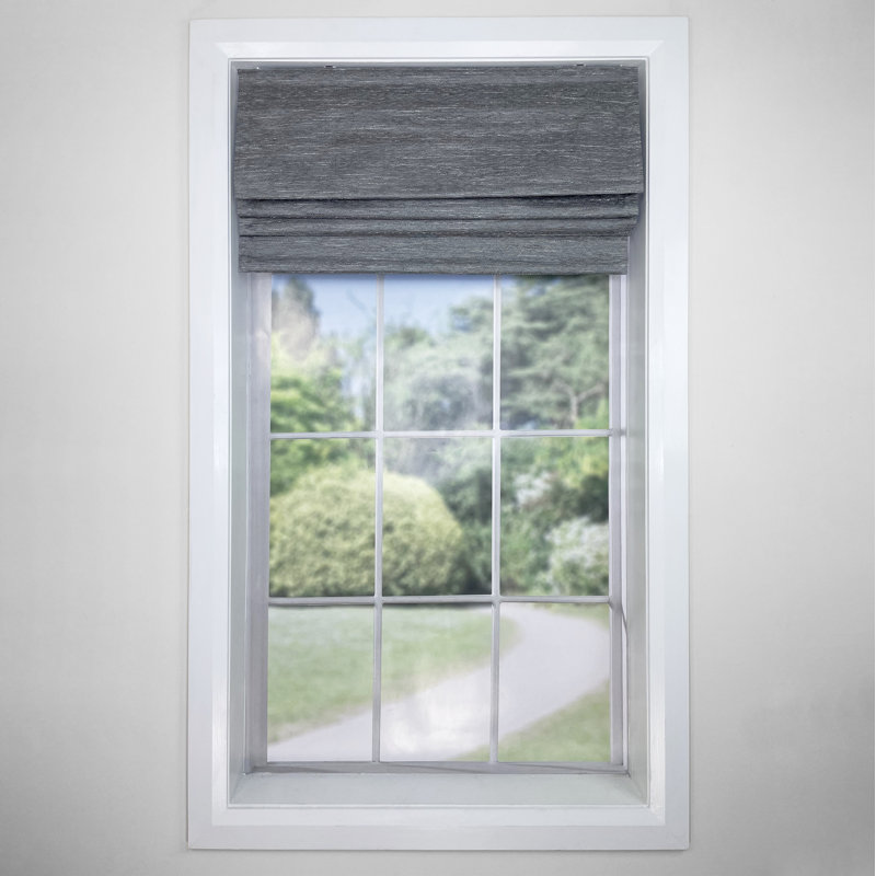 Store romain occultant Petrin, gris, L 31 po x L 63 po