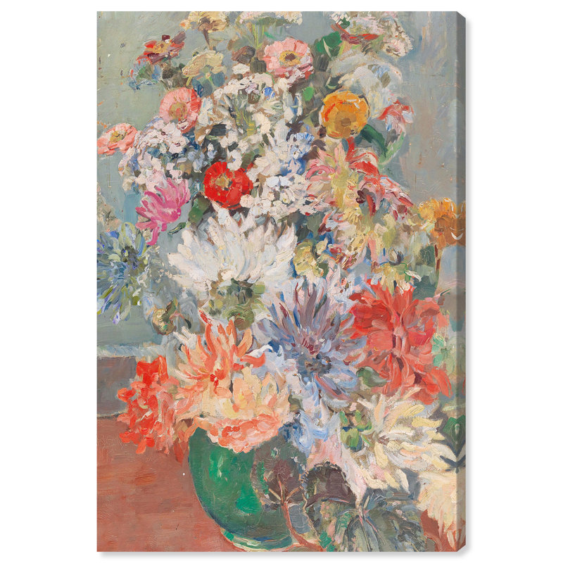 August 1906 Still Vase LR Canvas Floral & Botanical Print by Oliver Gal, Black Frame, 10 x 15, 54"H x 36"W, Canvas Unframed