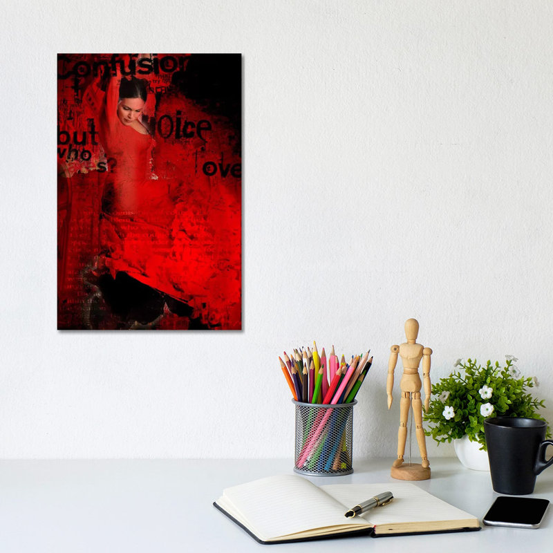 Flamenco by Micha Baker - Wrapped Canvas Print, 20.32 cm H x 30.48 cm W