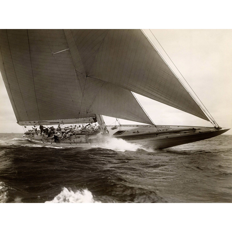 J Class Sailboat, 1934 by Edwin Levick - Wrapped Canvas Print, 50cm H x 70cm W