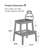 Acacia Wood Two Steps Stool Small  Rectangle
