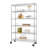 48" W x 18" D x 72" H 6 Tier Wire Shelving with Backstands and Wheels