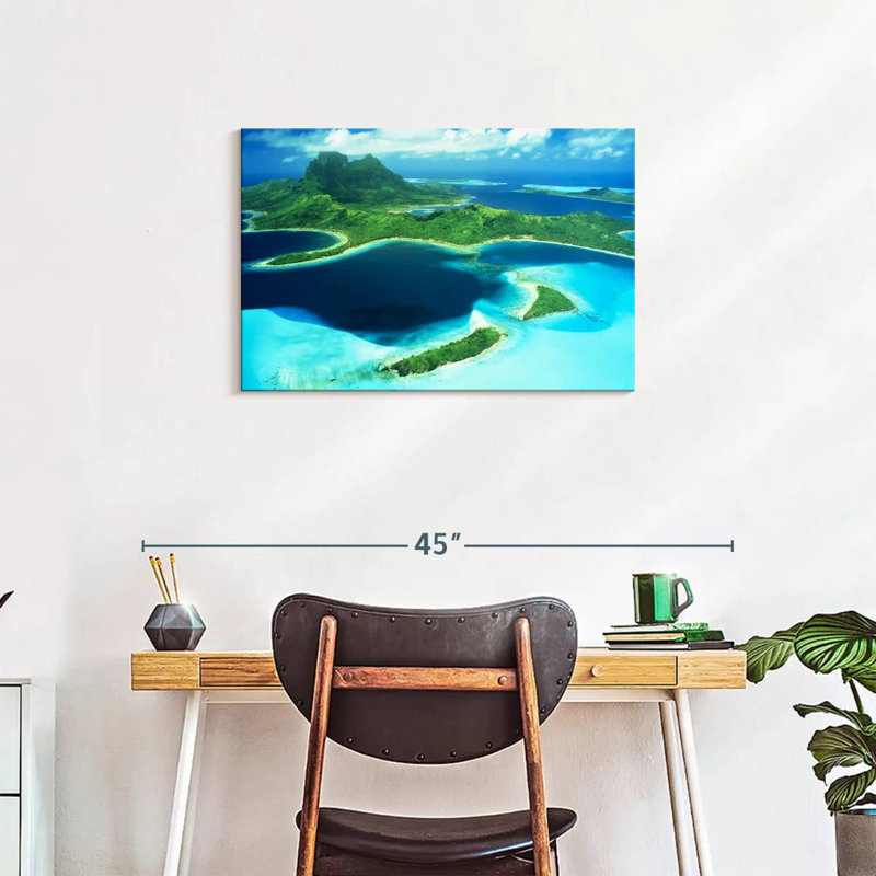 Gillard Bora Bora From Above, 20" H x 30" W
