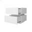 Table de chevet 2 tiroirs blanche brillante avec table de chevet à lumière RVB avec contrôle Bluetooth
