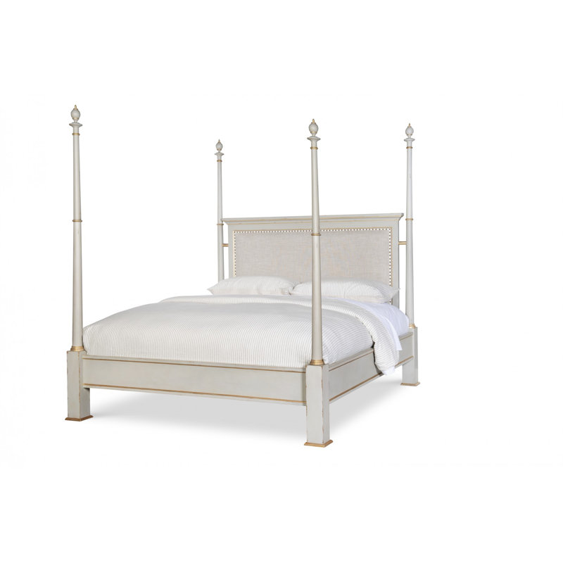 Monarch Linen Four Poster Bed, Queen