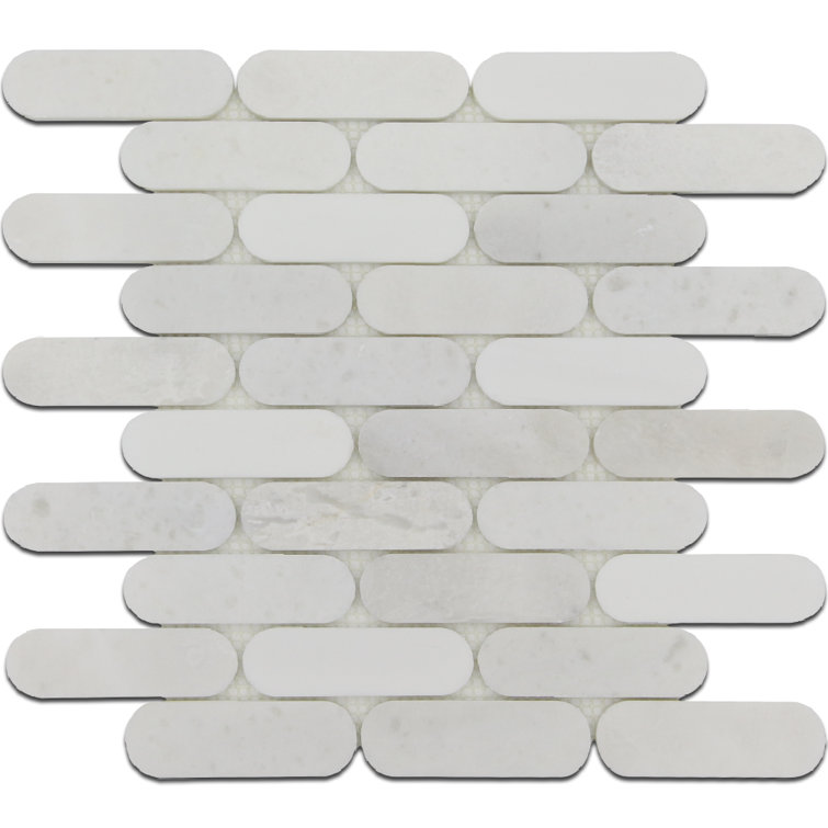 Eclipse 1.25" x 4" Marble Mosaic Subway Tile