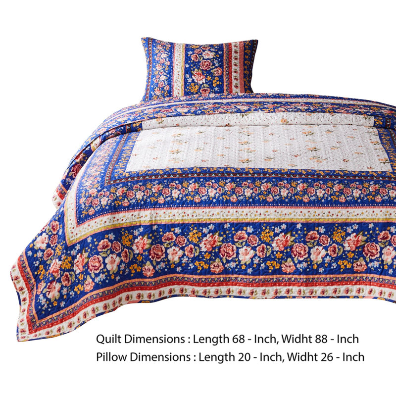 Ensemble de courtepointe en microfibre Loir, Courtepointe simple + 1 taie décorative standard