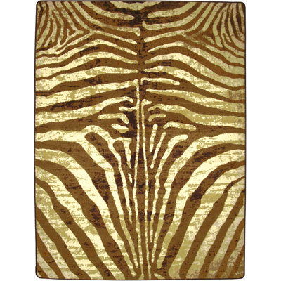 Tapis à motif imprimé animal caramel Blanquilla