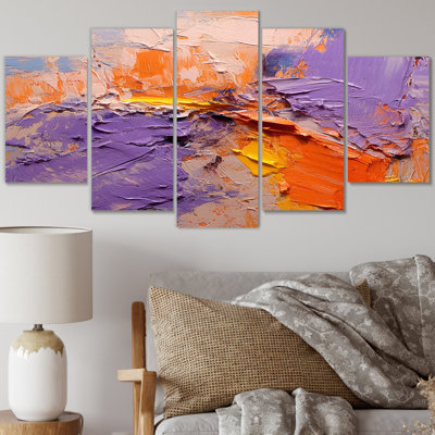 Evolving Movements Abstract Expressionism - Abstract Wall Art Living Room - 5 Panels