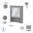 Keyunta 31.89'' Double Bathroom Vanity with Ceramic Top-704314126