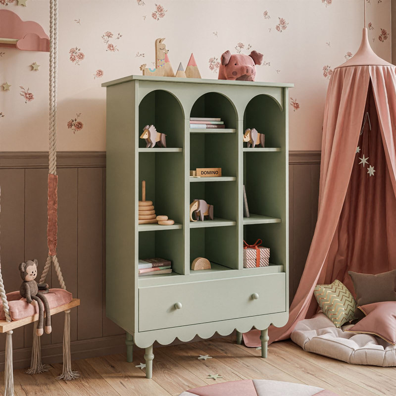Gunwald Kids Bookcase, Olive